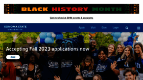 What Sonoma.edu website looked like in 2023 (1 year ago)