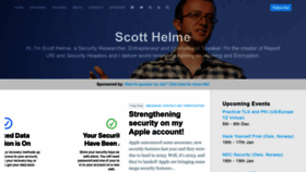 What Scotthelme.co.uk website looked like in 2023 (1 year ago)