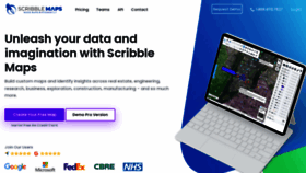 What Scribblemaps.com website looked like in 2023 (1 year ago)