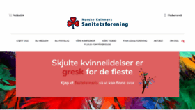 What Sanitetskvinnene.no website looked like in 2023 (1 year ago)