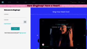 What Singsnap.com website looked like in 2023 (1 year ago)