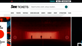 What Seetickets.com website looked like in 2023 (1 year ago)
