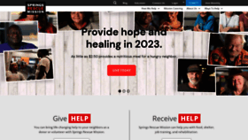 What Springsrescuemission.org website looked like in 2023 (1 year ago)