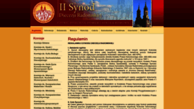 What Synodradomski.pl website looked like in 2023 (1 year ago)