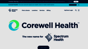 What Spectrumhealth.org website looked like in 2023 (1 year ago)