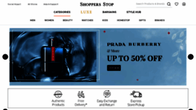 What Shoppersstop.com website looked like in 2023 (1 year ago)