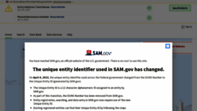 What Sam.gov website looked like in 2023 (1 year ago)