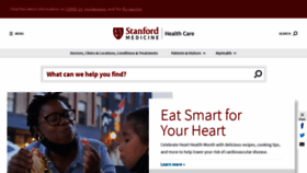 What Stanfordhealthcare.org website looked like in 2023 (1 year ago)