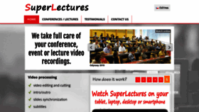 What Superlectures.com website looked like in 2023 (1 year ago)