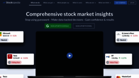 What Stockopedia.co.uk website looked like in 2023 (1 year ago)