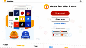 What Snaptubeapp.com website looked like in 2023 (1 year ago)