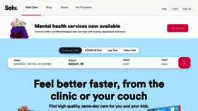 What Solvhealth.com website looked like in 2023 (3 years ago)