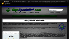 What Signspecialist.com website looked like in 2023 (1 year ago)