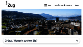 What Stadtzug.ch website looked like in 2023 (1 year ago)