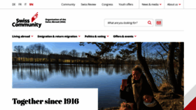 What Swisscommunity.org website looked like in 2023 (2 years ago)