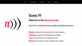 What Sonic-pi.net website looked like in 2023 (1 year ago)