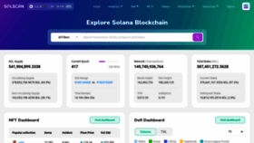 What Solscan.io website looked like in 2023 (2 years ago)