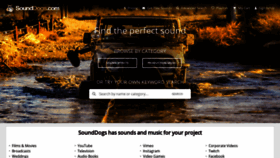What Sounddogs.com website looked like in 2023 (1 year ago)