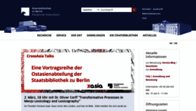 What Staatsbibliothek-berlin.de website looked like in 2023 (1 year ago)