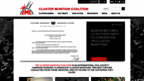 What Stopclustermunitions.org website looked like in 2023 (1 year ago)