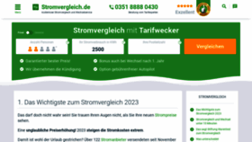 What Stromvergleich.de website looked like in 2023 (1 year ago)