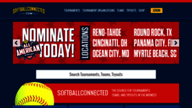 What Softballconnected.com website looked like in 2023 (1 year ago)