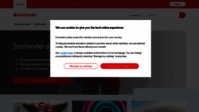 What Santander.co.uk website looked like in 2023 (1 year ago)
