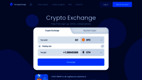 What Simpleswap.io website looked like in 2023 (1 year ago)