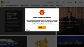 What Shell.com website looked like in 2023 (1 year ago)