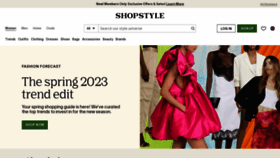What Shopstyle.co.uk website looked like in 2023 (1 year ago)