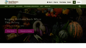 What Seedsavers.org website looked like in 2023 (1 year ago)