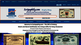 What Scripophily.com website looked like in 2023 (1 year ago)
