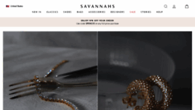 What Savannahs.com website looked like in 2023 (1 year ago)