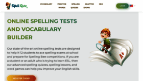 What Spellquiz.com website looked like in 2023 (3 years ago)