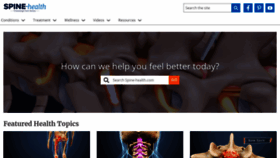 What Spine-health.com website looked like in 2023 (1 year ago)