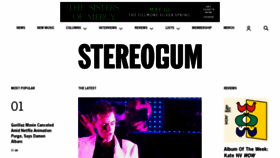 What Stereogum.com website looked like in 2023 (1 year ago)