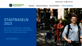 What Stadtradeln.de website looked like in 2023 (1 year ago)