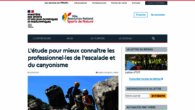What Sportsdenature.fr website looked like in 2023 (1 year ago)