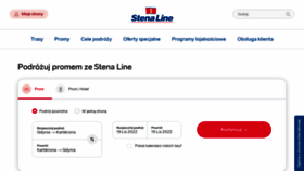 What Stenaline.pl website looked like in 2023 (1 year ago)