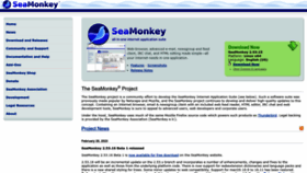 What Seamonkey-project.org website looked like in 2023 (1 year ago)