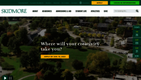 What Skidmore.edu website looked like in 2023 (1 year ago)