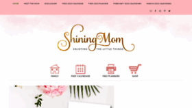 What Shiningmom.com website looked like in 2023 (1 year ago)