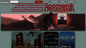 What Spomenikdatabase.org website looked like in 2023 (1 year ago)