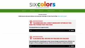 What Sixcolors.com website looked like in 2023 (1 year ago)