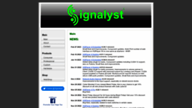 What Signalyst.com website looked like in 2023 (1 year ago)