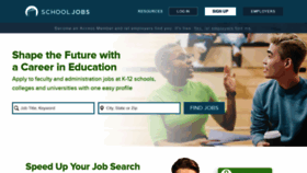 What Schooljobs.com website looked like in 2023 (1 year ago)