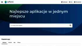 What Softonic.pl website looked like in 2023 (1 year ago)