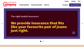 What Sympany.ch website looked like in 2023 (2 years ago)
