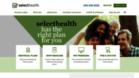 What Selecthealth.org website looked like in 2023 (2 years ago)