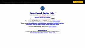 What Secretsearchenginelabs.com website looked like in 2023 (1 year ago)